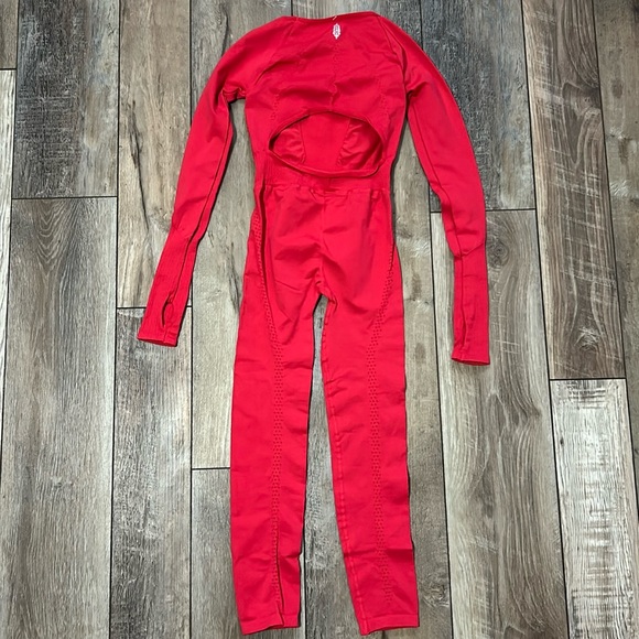 NWOT FP Movement Good Karma Long Sleeve Onesie Red XS/S - Picture 6 of 7